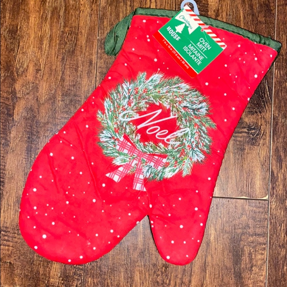 🎄Christmas House Oven Mitt‎ Wreath “Noel”